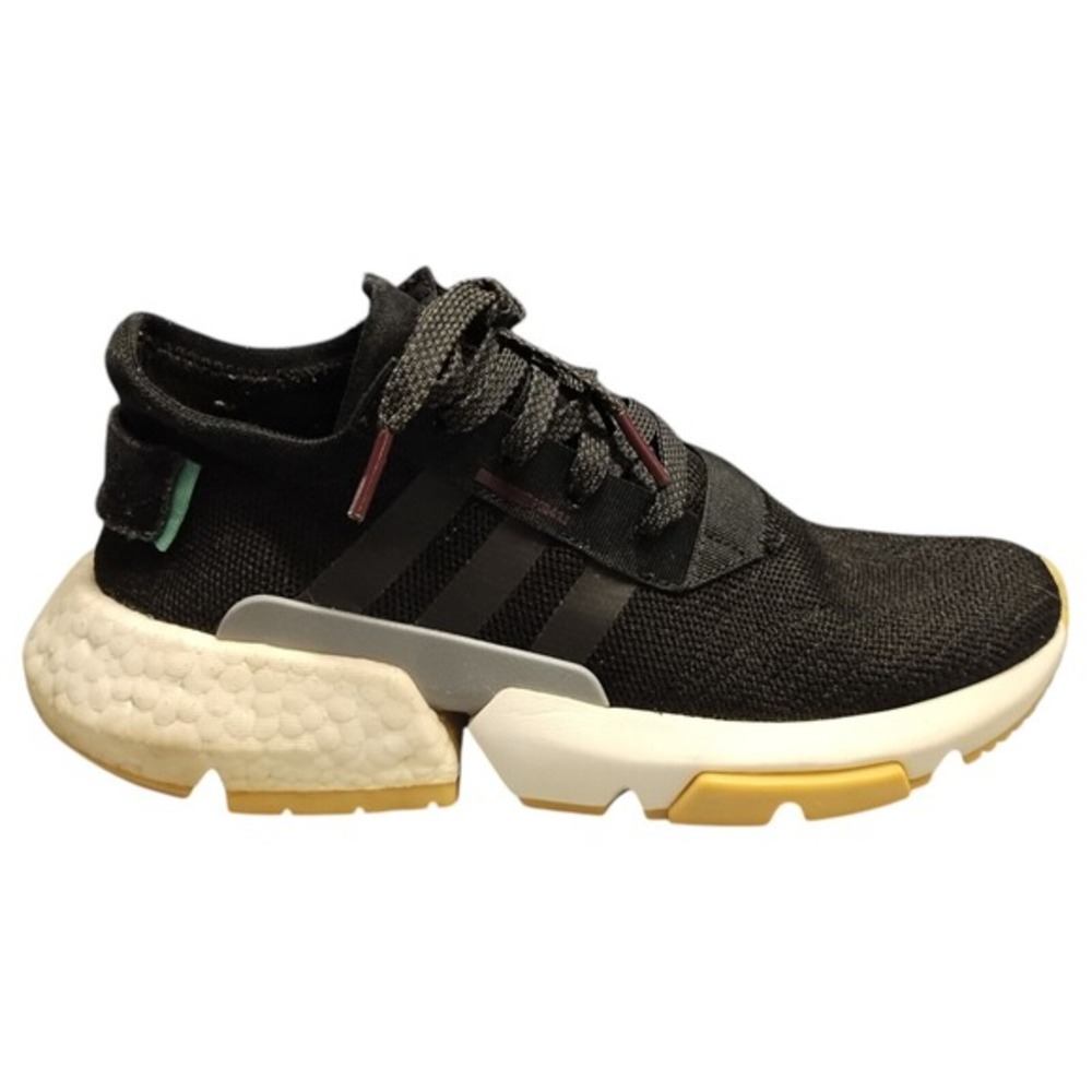 adidas Athletic Sneakers Womens Size 7 Black White Round Toe Lace Up PYV702001‎